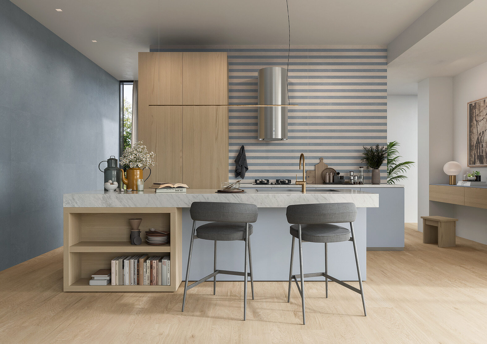 Porcelanato Técnico Retina Azul Natural 60x120